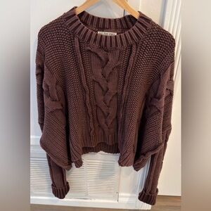 Free People Cable Knit Sweater